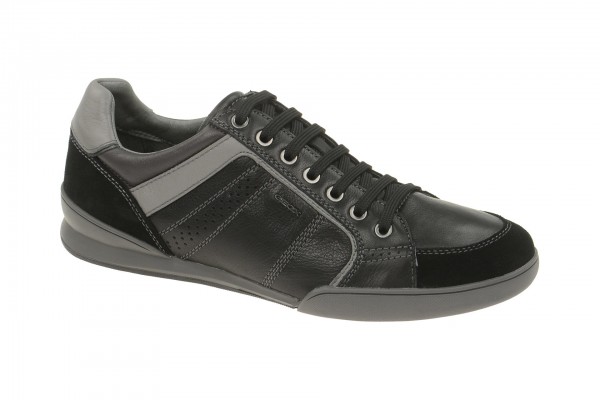 Geox Respira Kristof A Herrenschuhe in schwarz Sneakers