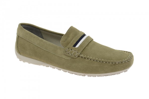 Geox Respira Snake Moc A Slipper in grün Herren Mokassin
