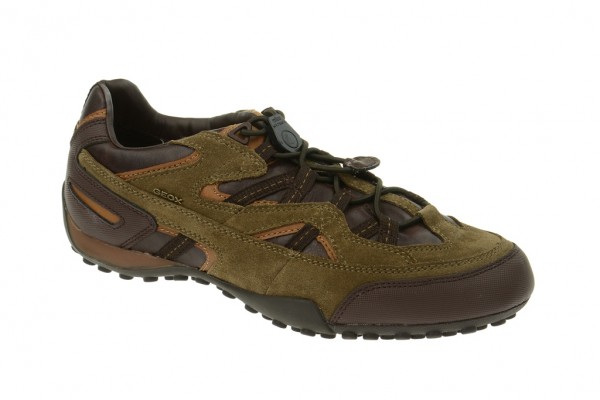 Geox Respira Snake D Herrenschuhe desert braun - Gummizug