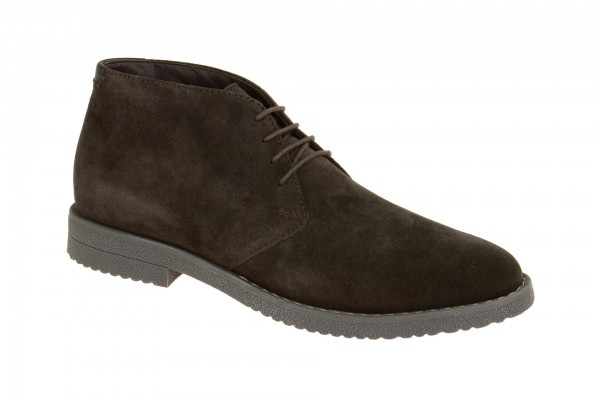 Geox Respira Brandled Herren Stiefeletten in dunkelbraun Velour