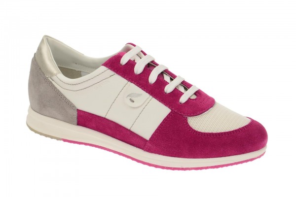 Geox Respira Avery Sneakers in weiß fuchsia pink