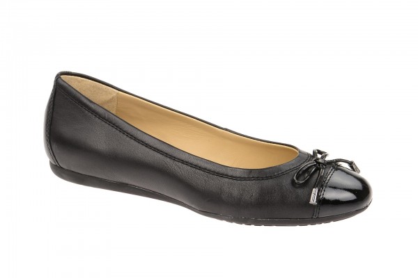 Geox Respira Lola A Ballerina schwarz Nappa Lack mix