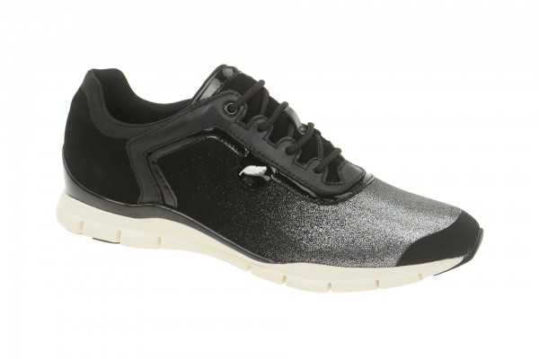 Geox Respira Sukie B Sneakers in schwarz silber Damenschuhe