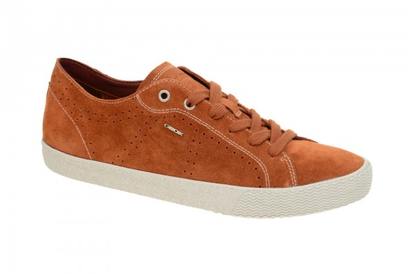 Geox Respira Smart Herren Sneakers in orange Wildleder Schuhe