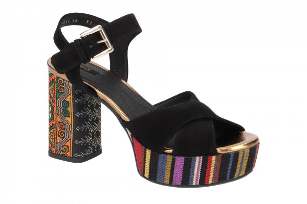 Geox GALENE Schuhe - Riemchen-Sandale für Damen in schwarz - D828WC 021AW C9999