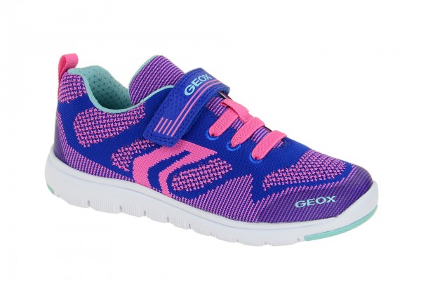 Geox Respira Xunday Girl Kinderschuhe in blau fuchsia