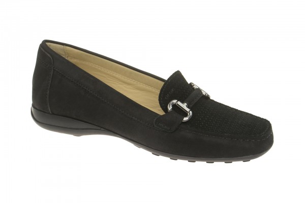 Geox Respira Euro D Slippers in schwarz Damen Mokassins