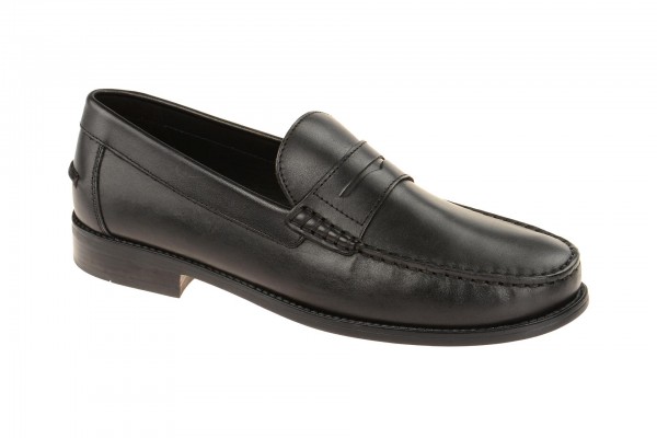 Geox Respira New Damon B Slippers Mokassin in schwarz