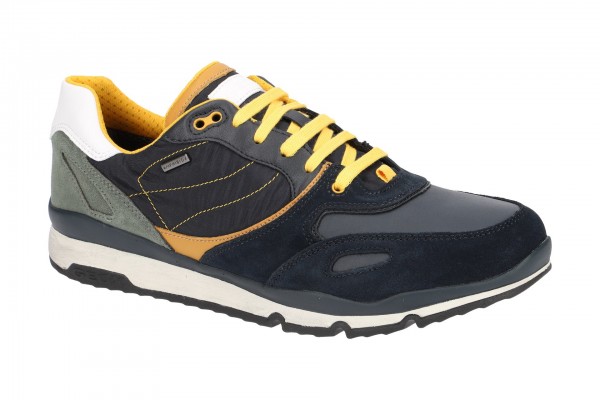 Geox Sandford ABX Sneaker in dunkelblau gelb Amphibiox