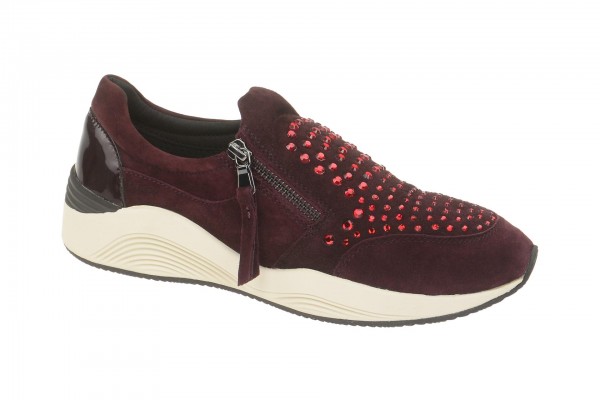 Geox Respira Omaya C Sneakers in dunkelrot Slipper