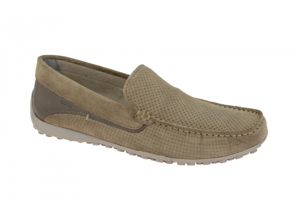 Geox Respira Snake Moc G Slipper in taupe grau Halbschuhe