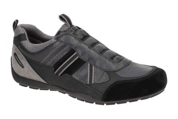 Geox RAVEX Schuhe - sportliche Slipper für Herren in schwarz - U043FB 0PTEK C9999