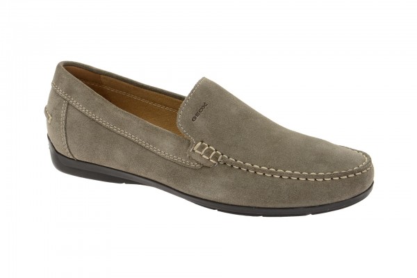 Geox Respira Simon A Slippers in taupe grau Herren Halbschuhe