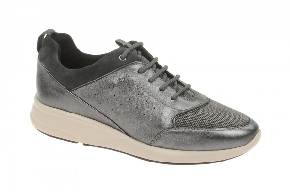 Geox Respira Ophira B Sneakers in grau metallic Damenschuhe