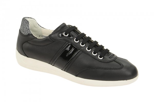 Geox Respira Myria A Sneakers Damen Halbschuhe in schwarz-weiß