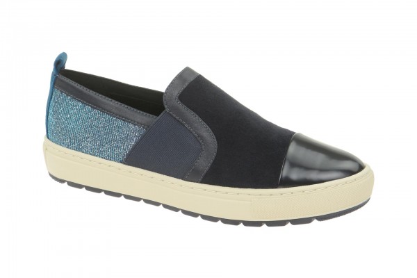 Geox Respira Breeda A Schuhe blau Glitter - Slippers