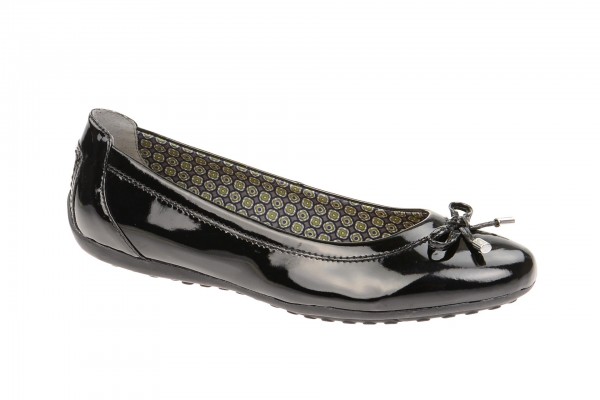 Geox Respira Piuma Ball Ballerina in Lack schwarz