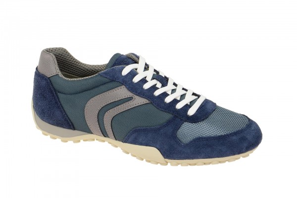 Geox Respira Snake C Sneakers in blau grau Herren Schnürschuhe