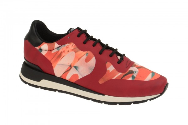 Geox Respira Shahira Sneakers in rot print - Camotartan Design