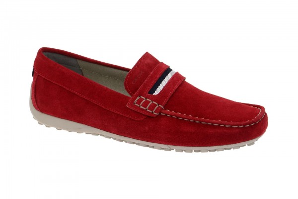 Geox Respira Snake Moc A Slipper in rot Herren Mokassin