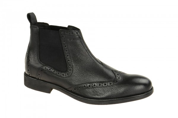 Geox Respira Jaylon B Herren Stiefeletten in schwarz Lederfutter