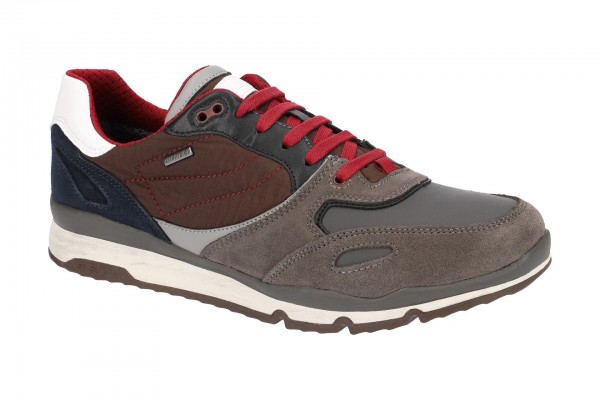 Geox Sandford ABX Herren Sneaker in grau braun Amphibiox