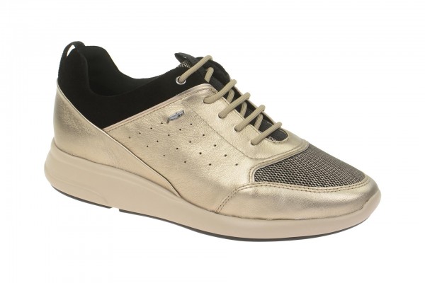 Geox Respira Ophira B Sneakers in champange metallic Damenschuhe