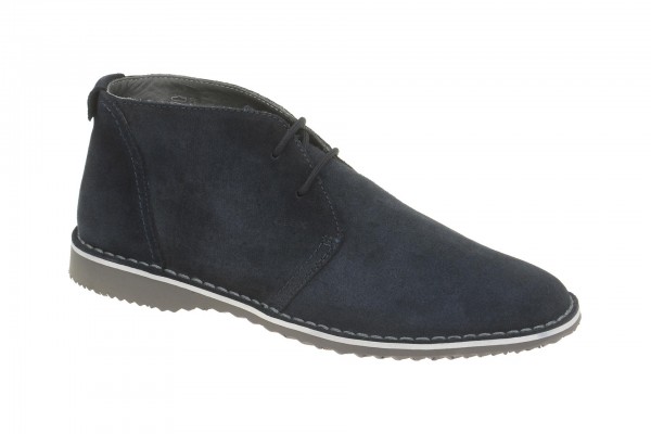 Geox Respira Zal Herren Stiefeletten in blau Lederfutter