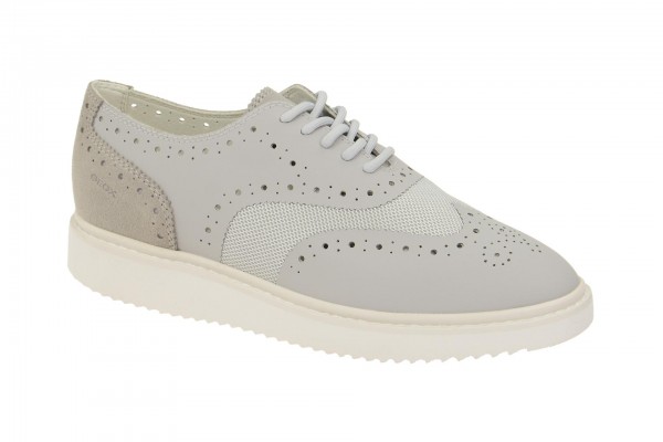 Geox Respira Thymar B elegante Damenschuhe in hellgrau