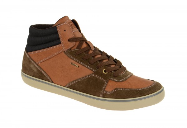 Geox Respira Box J Herrenschuhe Mid Sneakers in hellbraun