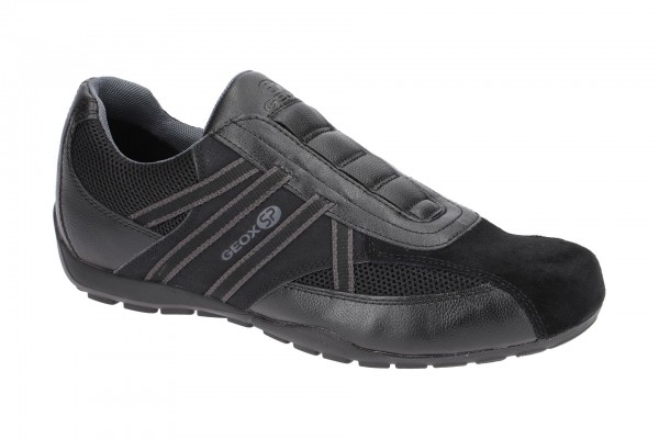 Geox RAVEX Schuhe - sportliche Slipper für Herren in schwarz - U923FC 0AU14 C9999