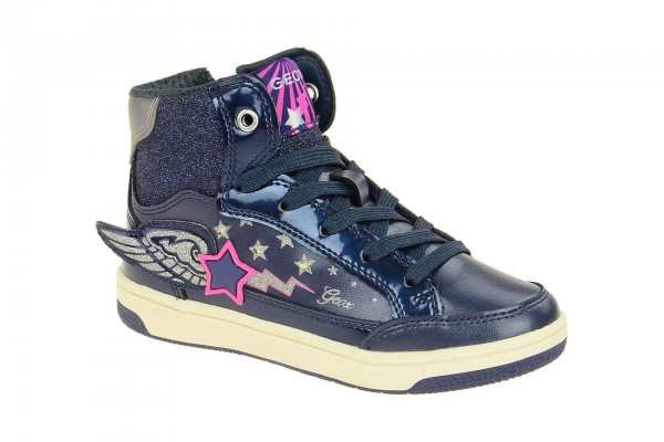Geox Respira Creamy Mädchen Kinderschuhe in blau Blink LED