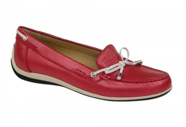 Geox Respira Yuki A Damen Slippers in rot Moccasin