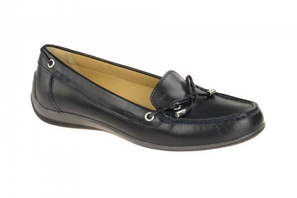 Geox Respira Yuki A Damenschuhe in dunkelblau Moccasin