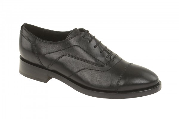 Geox Respira Brogue elegante Damenschuhe in schwarz